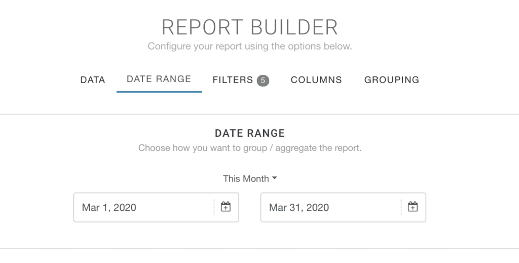 Date Range Report Builder