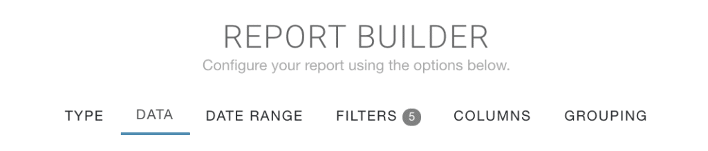 Report Builder Select Data