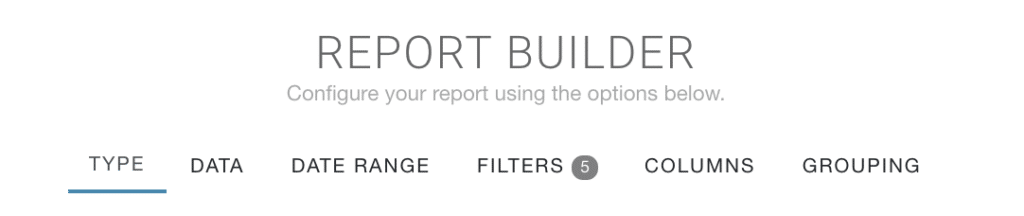 Report Builder type