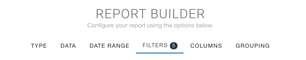 Report Builder Filters