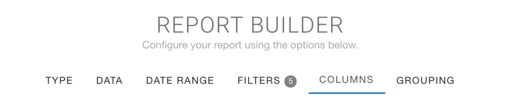 Report Builder Columns