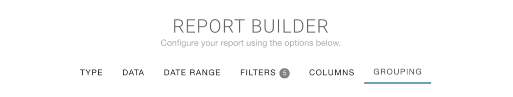 Report Builder Grouping