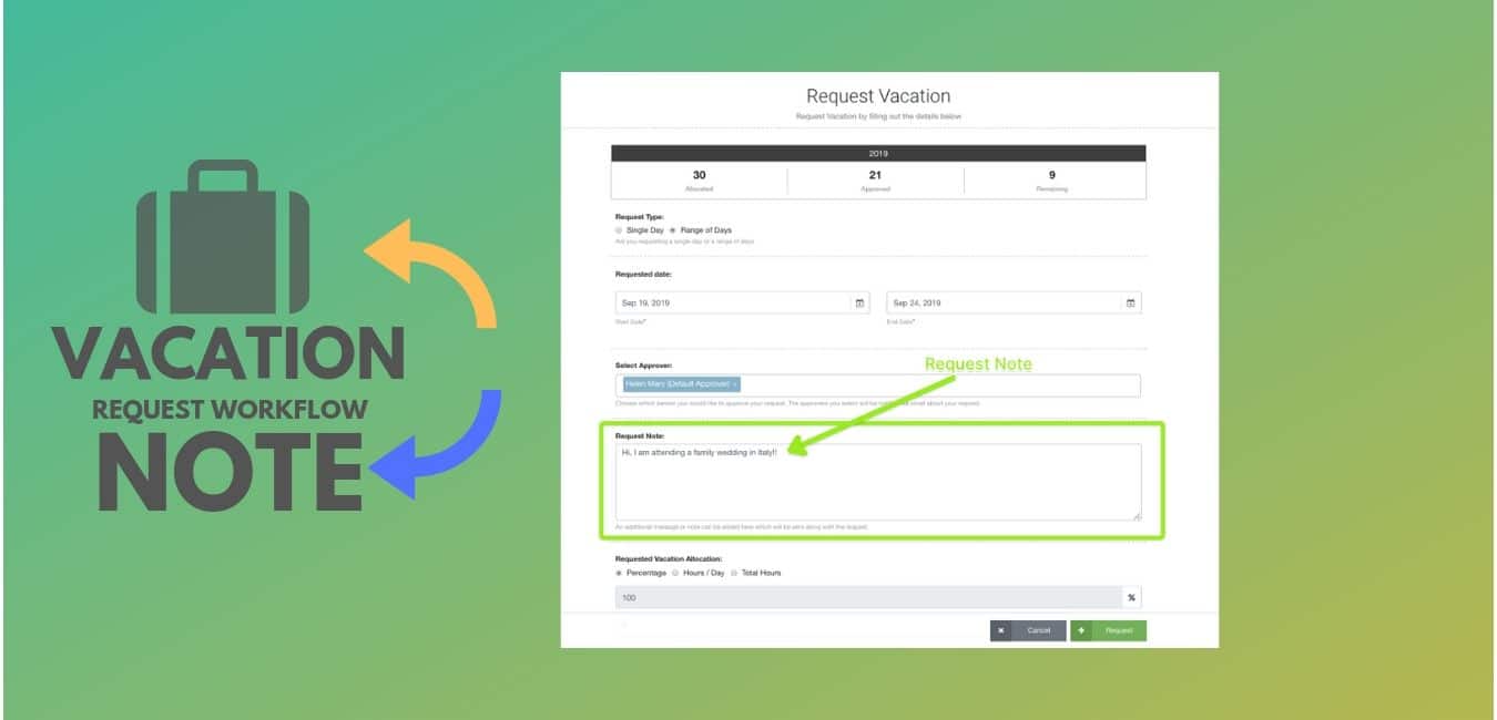 Add Request Notes to the Approval Workflow