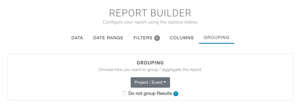 Grouping Report Builder