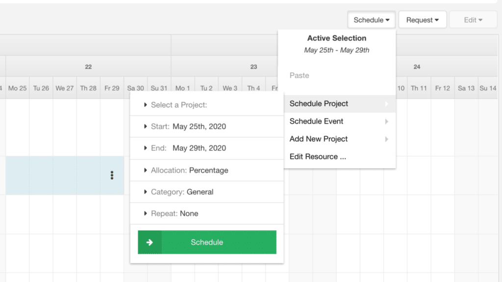Schedule Booking from Tools