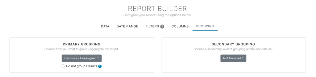 Double Grouping of Hub Planner Reports
