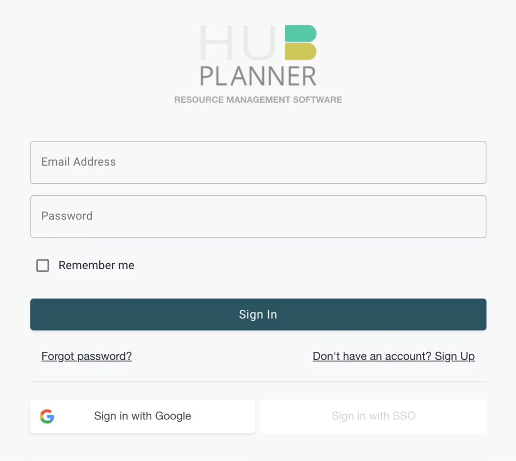 Hub Planner Login - Google