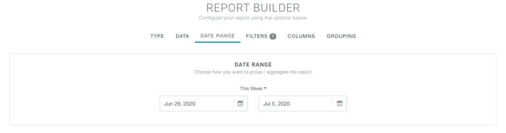 Report Builder Date Range
