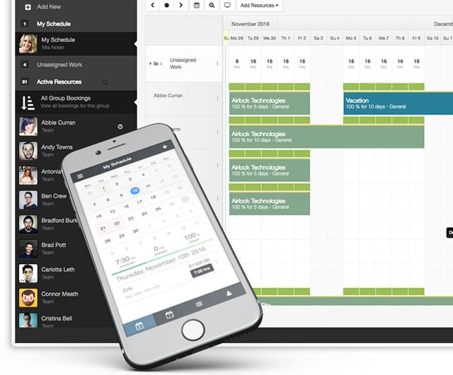 hub planner mobile scheduler
