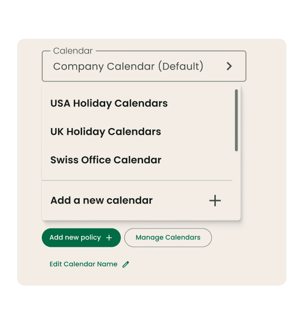 Hub Planner Public Holidays Location Calendars