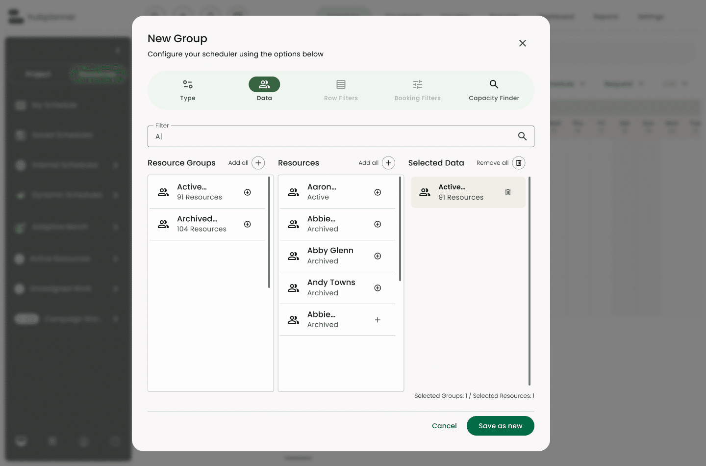 New Resource Group Booking Filters 1